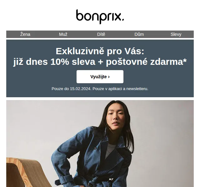 bonprix: 10% sleva a poštovné zdarma – červen 2026 | Nuslet.cz