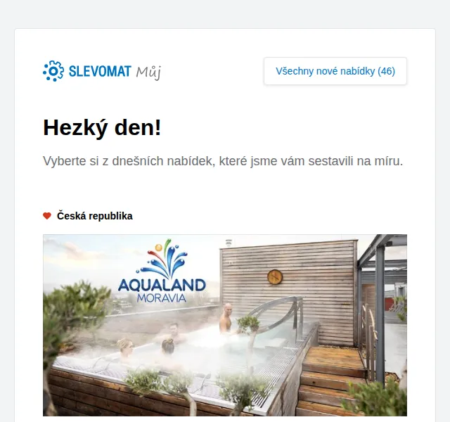 Slevomat: Aqualand Moravia 3 hod wellness a masáž 999 Kč – červen 2026 | Nuslet.cz