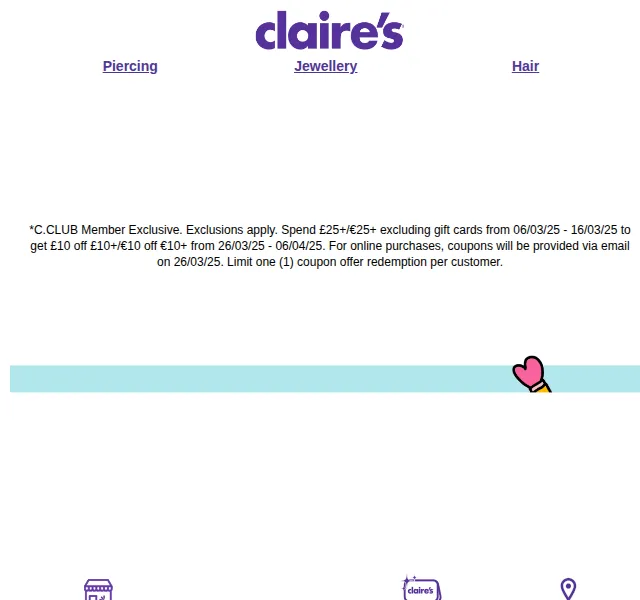 Claire's: Flash sleva 40 % na piercing a šperky – červen 2026 | Nuslet.cz