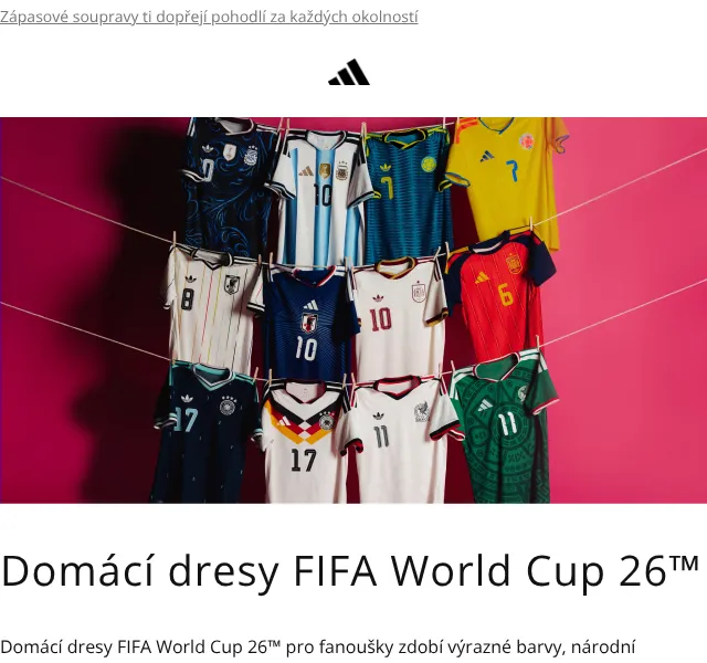 Adidas: Domácí dresy FIFA World Cup 26 – červen 2026 | Nuslet.cz