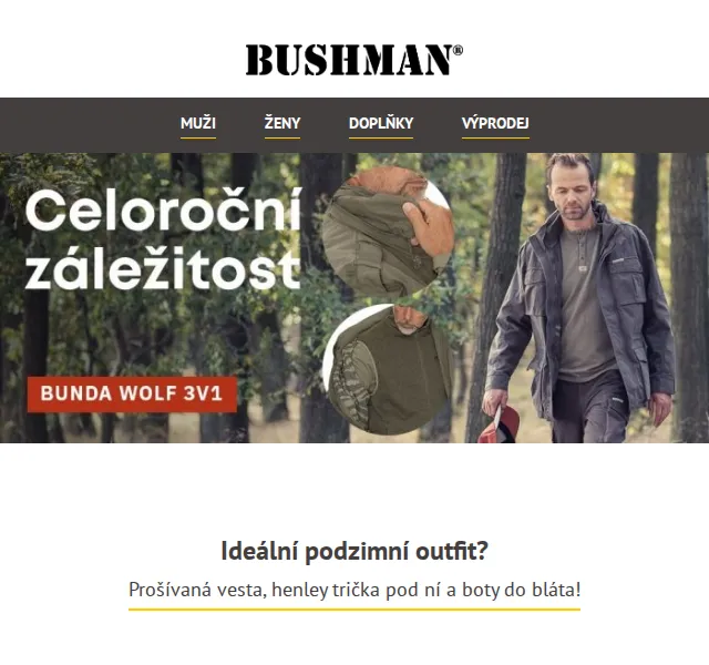 BUSHMAN: Prošívaná vesta Albany za 3 999 Kč – červen 2026 | Nuslet.cz
