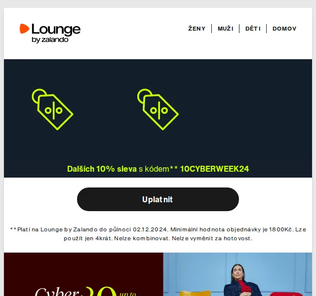 Lounge by Zalando: Cyber Monday slevy až 85 % – prosinec 2024 | Nuslet.cz