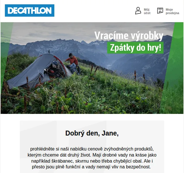 Decathlon: cenově zvýhodněné produkty s vadami na kráse – červen 2026 | Nuslet.cz