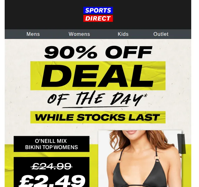 Sportsdirect.com: O'Neill Mix Bikini Top 90 % sleva – červen 2026 | Nuslet.cz