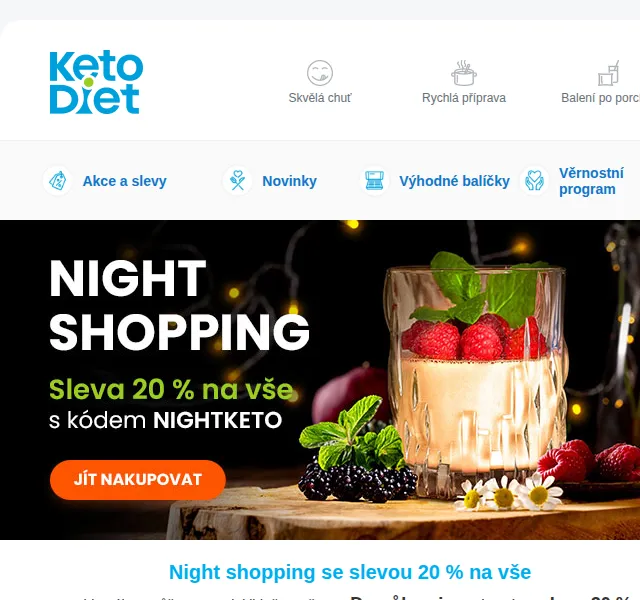 KetoDiet: -20 % na vše v nočních nákupech – červen 2026 | Nuslet.cz