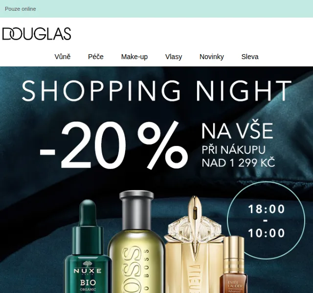 Douglas CZ: 20% sleva v Shopping Night – červen 2026 | Nuslet.cz
