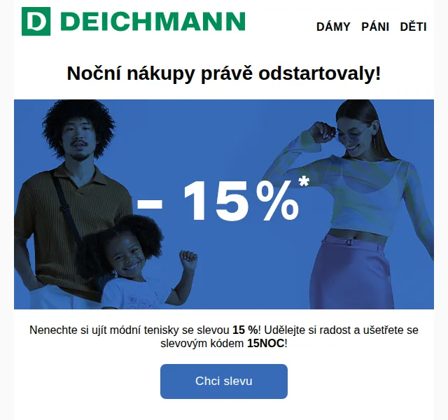 DEICHMANN: Sleva 15 % na tenisky Bench, Vty, Airwalk – červen 2026 | Nuslet.cz