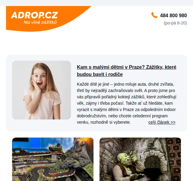 Adrop: Zážitky pro děti v Praze – červen 2026 | Nuslet.cz