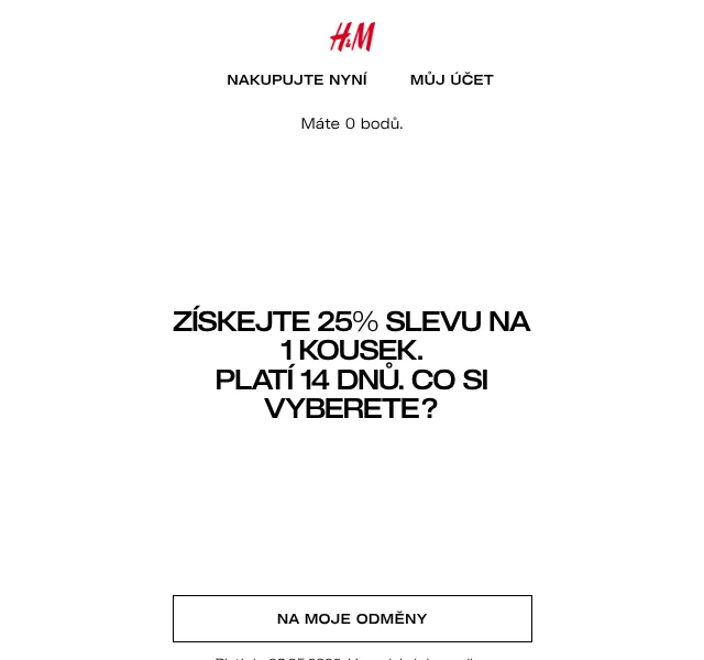 H&M Fashion: 25% sleva na 1 kousek – duben 2026 | Nuslet.cz