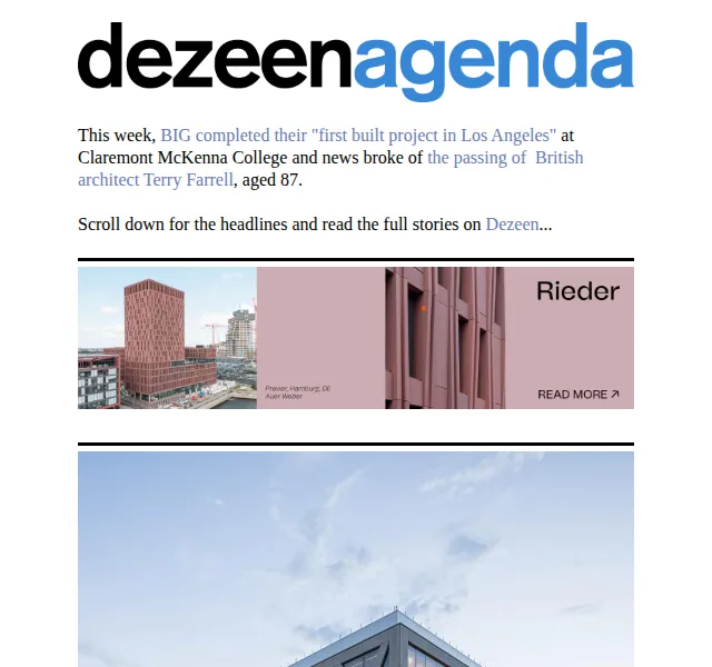 Dezeen Daily: Architektonické novinky – červen 2026 | Nuslet.cz