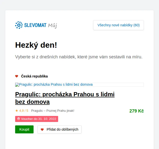 Slevomat: Pragulic procházka Prahou – červen 2026 | Nuslet.cz