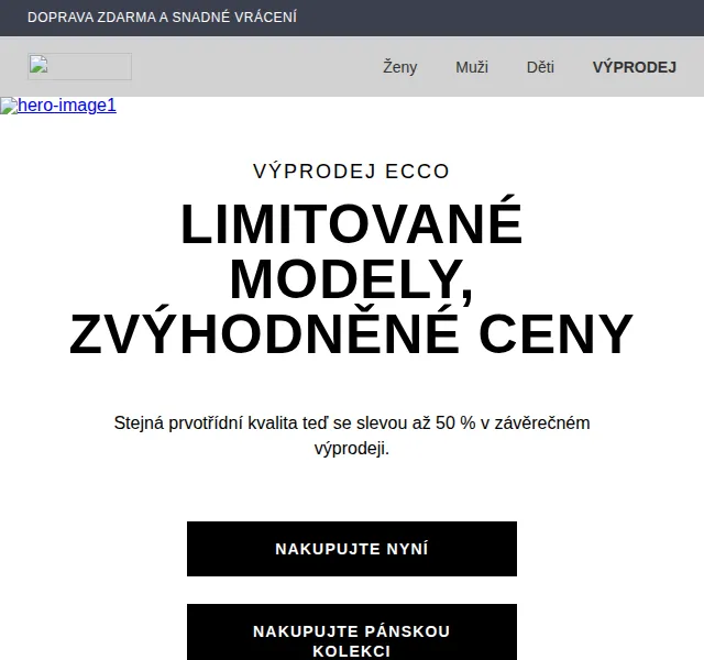 ECCO: sleva až 50 % v závěrečném výprodeji – červen 2026 | Nuslet.cz