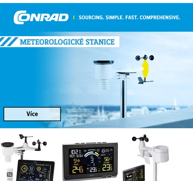 Conrad Electronic: meteostanice a měřiče – červen 2026 | Nuslet.cz