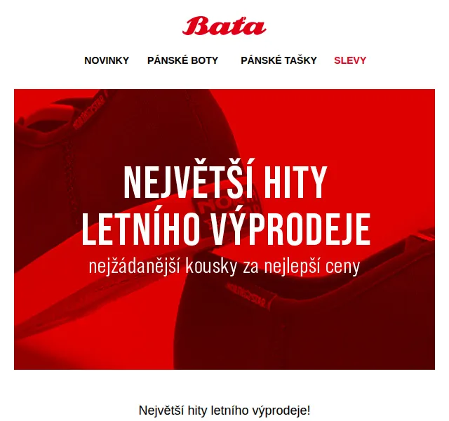 Baťa: Letní výprodej se slevami až 70 % – červen 2026 | Nuslet.cz