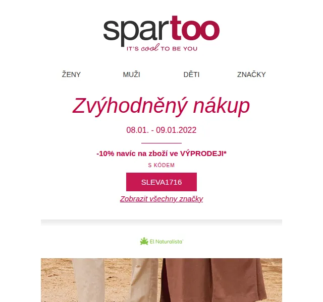 Spartoo.cz: El Naturalista, Victoria slevy až 50 % – červen 2026 | Nuslet.cz