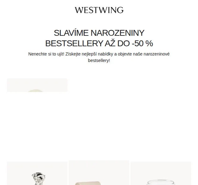 Westwing: Bestsellery až -50 % – červen 2026 | Nuslet.cz