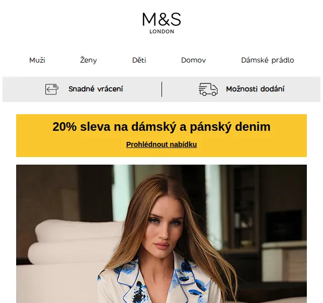 Marks and Spencer: 20% sleva na denim – červen 2026 | Nuslet.cz