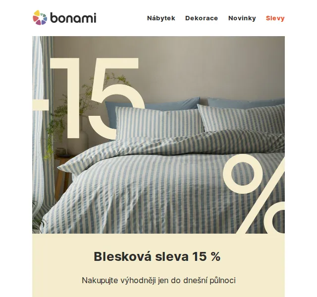 Bonami.cz: Sleva 15 % + až -40 % – květen 2026
