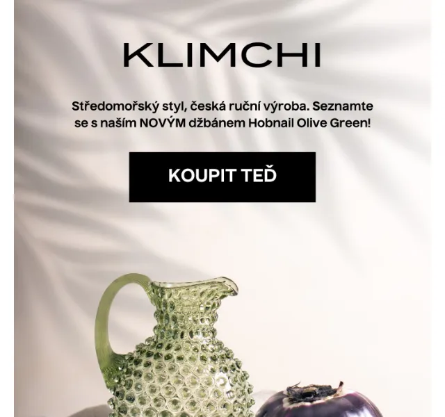 KLIMCHI: Nový hobnail džbán Olive Green – červen 2026 | Nuslet.cz