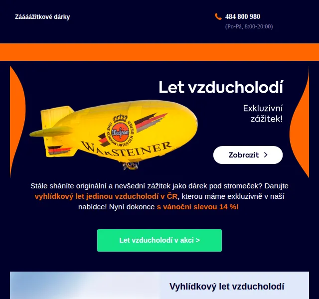 Adrop: Vyhlídkový let vzducholodí – červen 2026 | Nuslet.cz
