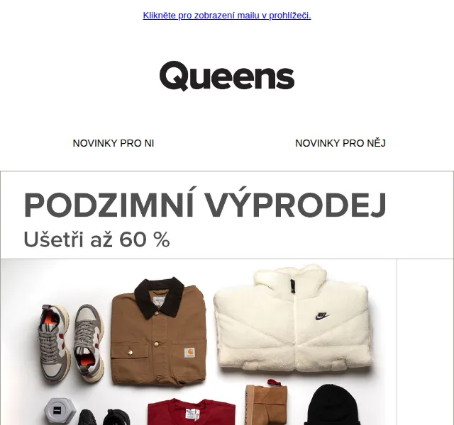 Queens: Výprodej až 60 % – červen 2026 | Nuslet.cz