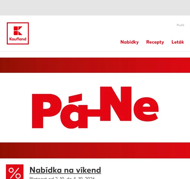 Kaufland: banány -50 %, okurka -52 % – říjen 2026
