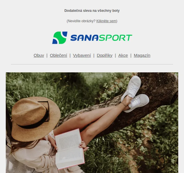 Sanasport: Extra sleva 15 % na boty – červen 2026 | Nuslet.cz