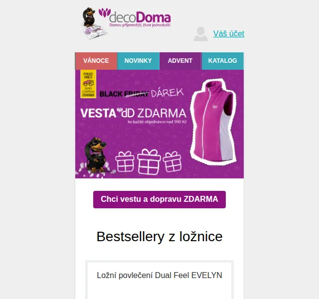 decoDoma, s.r.o.: Black Friday slevy až 38 % na ložnici – červen 2026 | Nuslet.cz