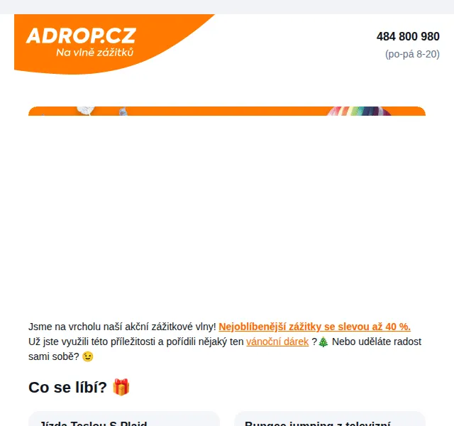 Adrop: Sleva až 40 % na zážitky – červen 2026 | Nuslet.cz