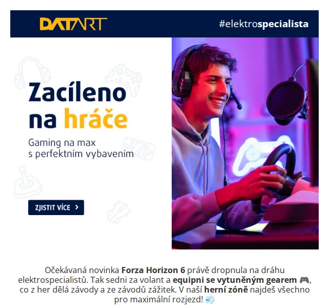 DATART: Forza Horizon 6, herní setup až -26 % – květen 2026
