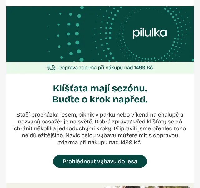 Pilulka.cz: Repelenty a péče po klíšťatech – červenec 2026