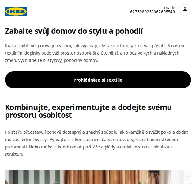 Ikea: textilie a závěsy od 79 Kč – červen 2026 | Nuslet.cz