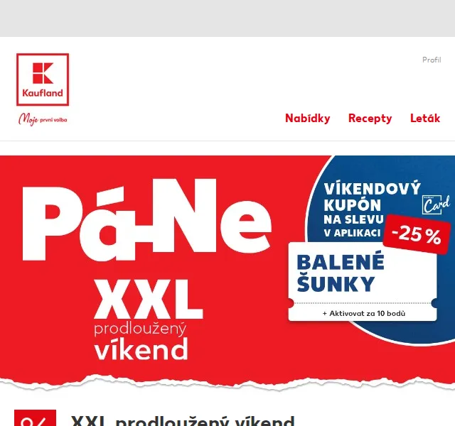 Kaufland: XXL prodloužený víkend – červen 2026 | Nuslet.cz