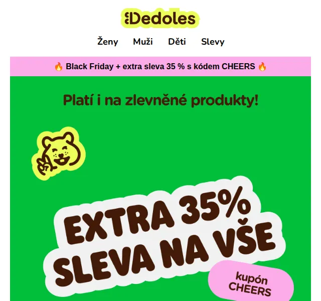 Dedoles.cz: 35% sleva na vše i na Black Friday – červen 2026 | Nuslet.cz