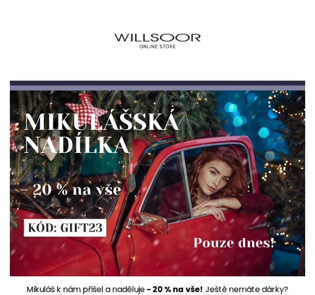 Košile Willsoor: Sleva 20 % na vše – červenec 2026 | Nuslet.cz