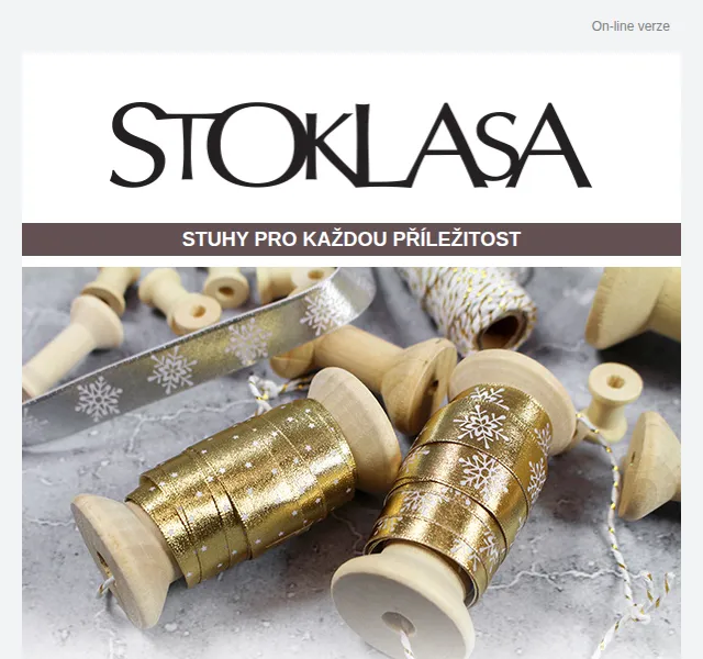 Stoklasa: vánoční stuhy a dekorace se slevou 40 % – červen 2026 | Nuslet.cz
