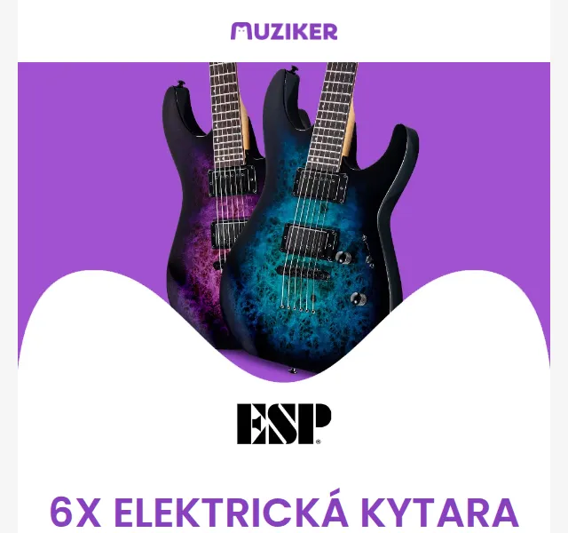 Muziker: Sleva 15 % na elektrické kytary ESP LTD 200DX – červenec 2026 | Nuslet.cz