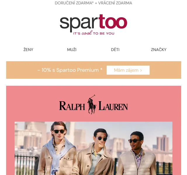 Spartoo.cz: Ralph Lauren, Fluchos, New Rock – srpen 2026