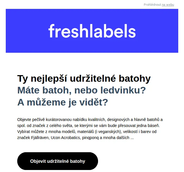 Freshlabels: Udržitelné batohy Fjällräven, pinqponq, Ucon Acrobatics – červen 2026 | Nuslet.cz