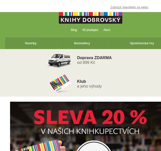 KnihyDobrovsky.cz: 20% sleva na knihy – červen 2026 | Nuslet.cz