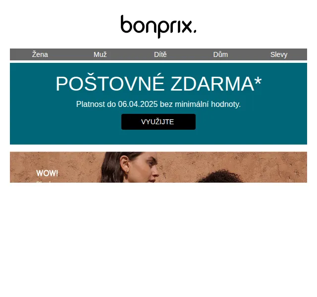 bonprix: Poštovné zdarma – červen 2026 | Nuslet.cz