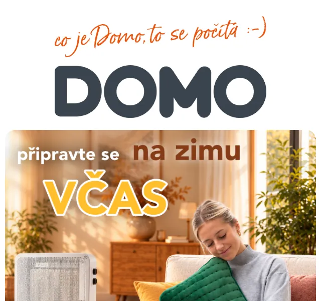 DOMO-elektro: Zimní topidla a vyhřívané deky – říjen 2026
