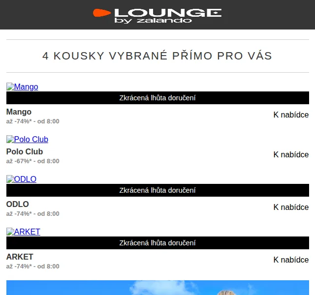 Lounge by Zalando: Mango, Polo Club, ODLO – slevy až 75 % – červen 2026 | Nuslet.cz