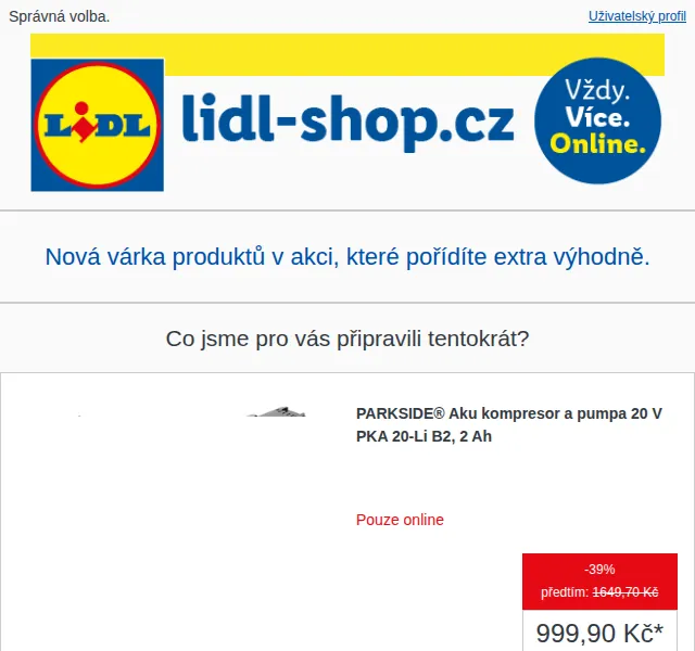 Lidl: Pondělní hity týdne se slevou až 55 % – červen 2026 | Nuslet.cz
