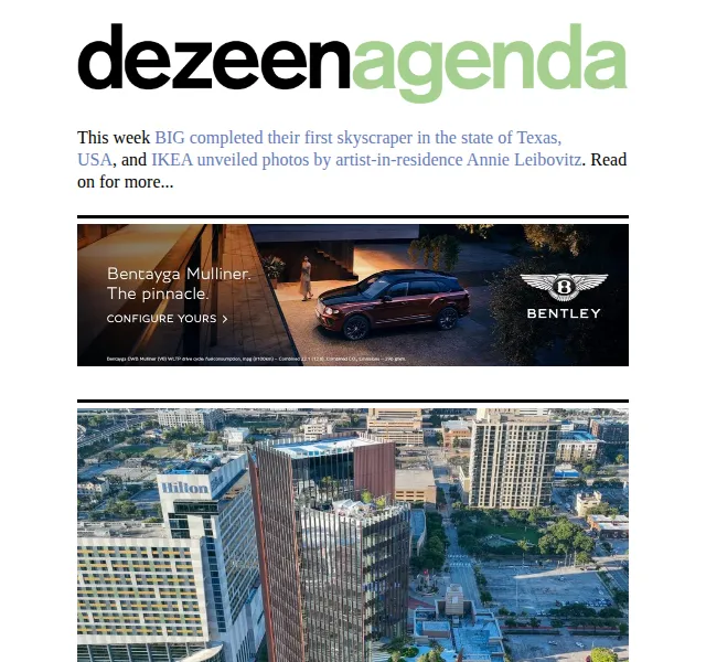 Dezeen Daily: Nová architektura a design – červen 2026 | Nuslet.cz