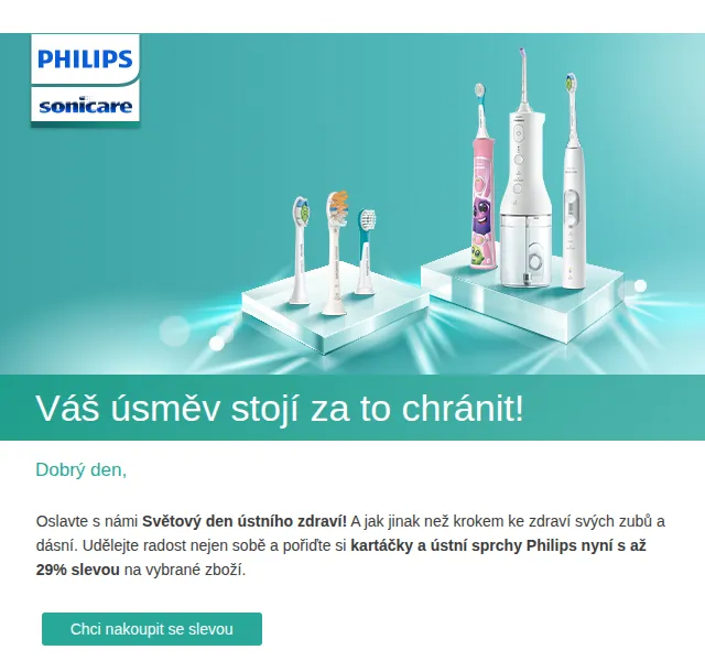 Philips: Slevy až 29 % na elektrické kartáčky a ústní sprchy – červen 2026 | Nuslet.cz