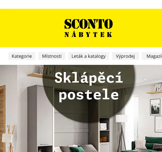 Sconto: Sklápěcí postele – srpen 2026 | Nuslet.cz