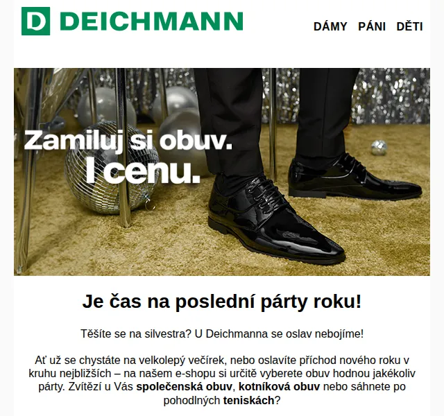 DEICHMANN: Silvestrovská obuv se slevou 10 % – červen 2026 | Nuslet.cz