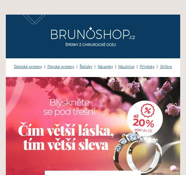 BRUNOshop.cz: Slevy až 20 % na šperky – červen 2026 | Nuslet.cz