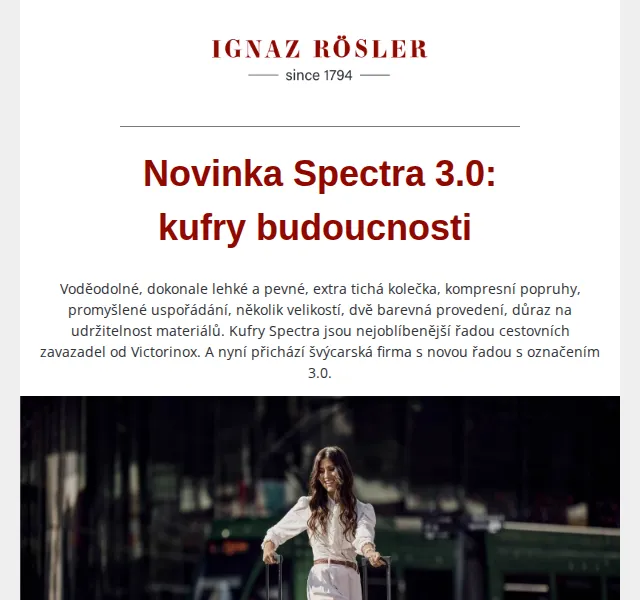 Ignazrosler.cz: Kufry Victorinox Spectra 3.0 – červen 2026 | Nuslet.cz